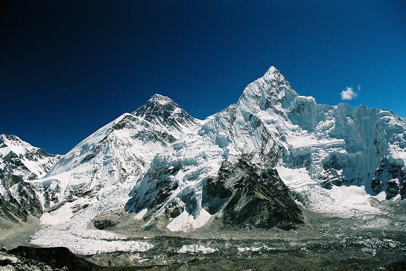 View of Mount Everest and Nuptse peak from Kala Patthar viewpoint